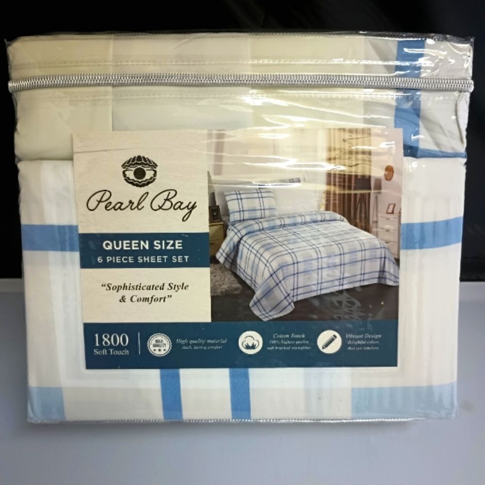 💯🔥PEARL BAY by STEVE MADDEN QUEEN SIZE 6 PIECE SHEET SET MSRP $139.99 🔥🔥NE